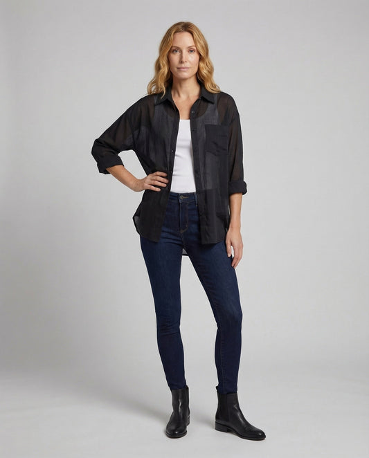 Completo Donna in Tessuto Effetto Lino con Shorts - Brentozzi