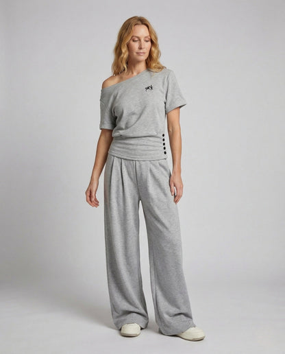 Tuta Donna con Pantaloni Palazzo in Tessuto Morbido - Brentozzi