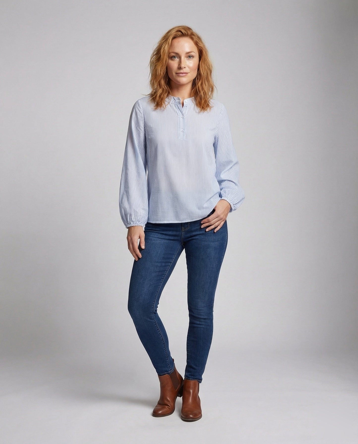 Blusa Donna in Chiffon Collo Alto - Brentozzi