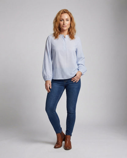 Blusa Donna in Chiffon Collo Alto - Brentozzi