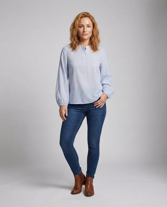 Blusa Donna in Chiffon Collo Alto - Brentozzi