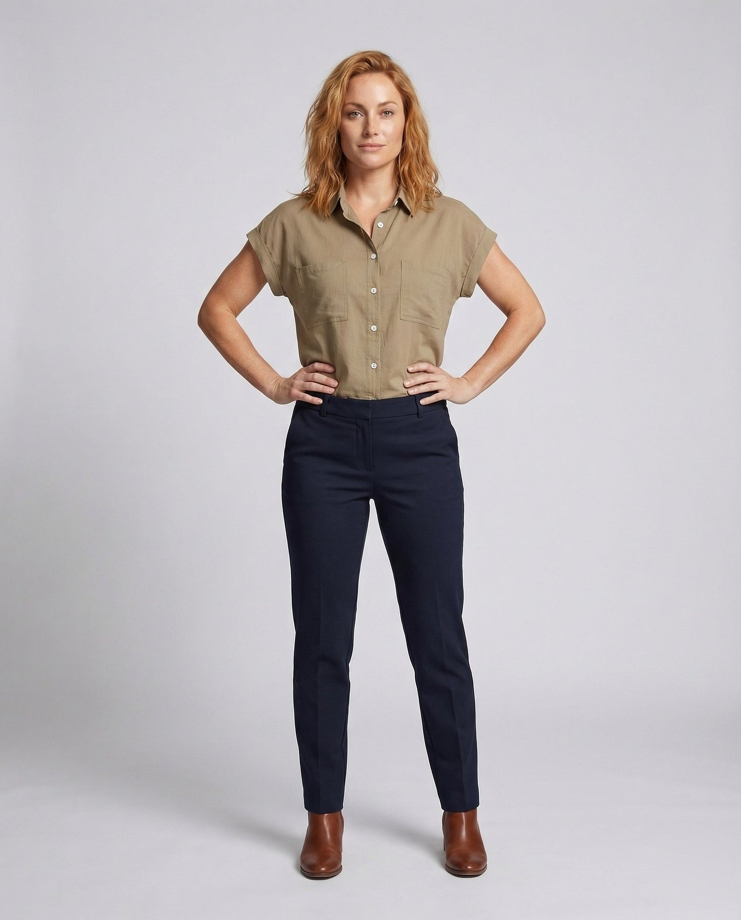 Camicia Donna Manica Corta Tasche sul Petto - Brentozzi
