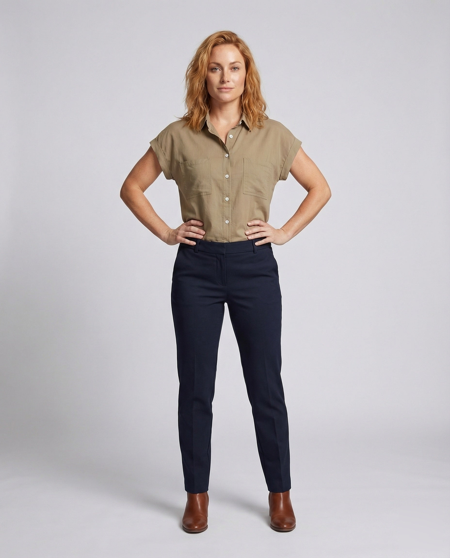 Camicia Donna Manica Corta Tasche sul Petto - Brentozzi