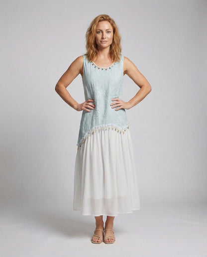 Abito Midi Donna con in Pizzo a Strati - Brentozzi