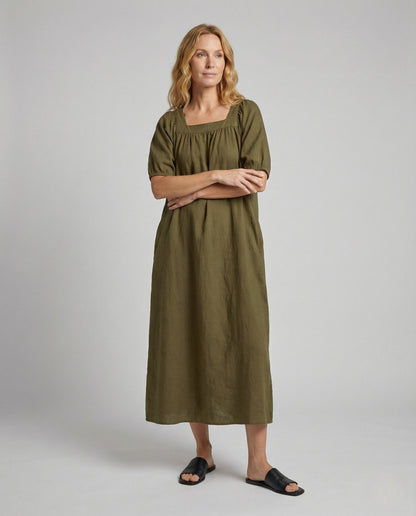 Abito Maxidress Donna Scollo Quadrato - Brentozzi