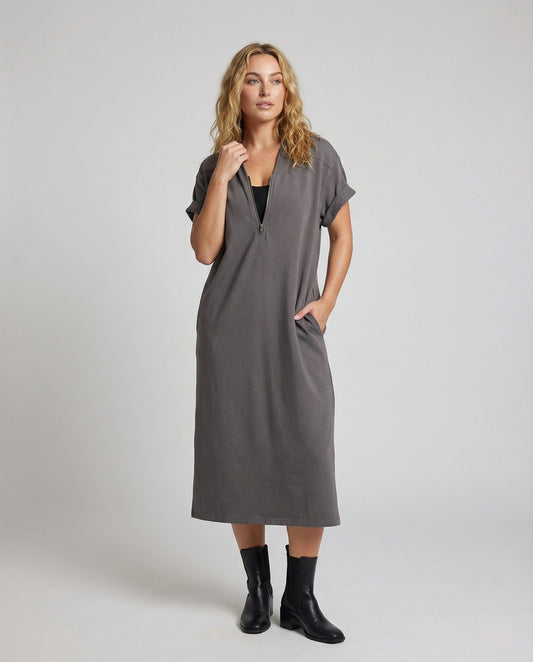 Abito Midi Donna Tempo Libero con Chiusura Lampo - Brentozzi