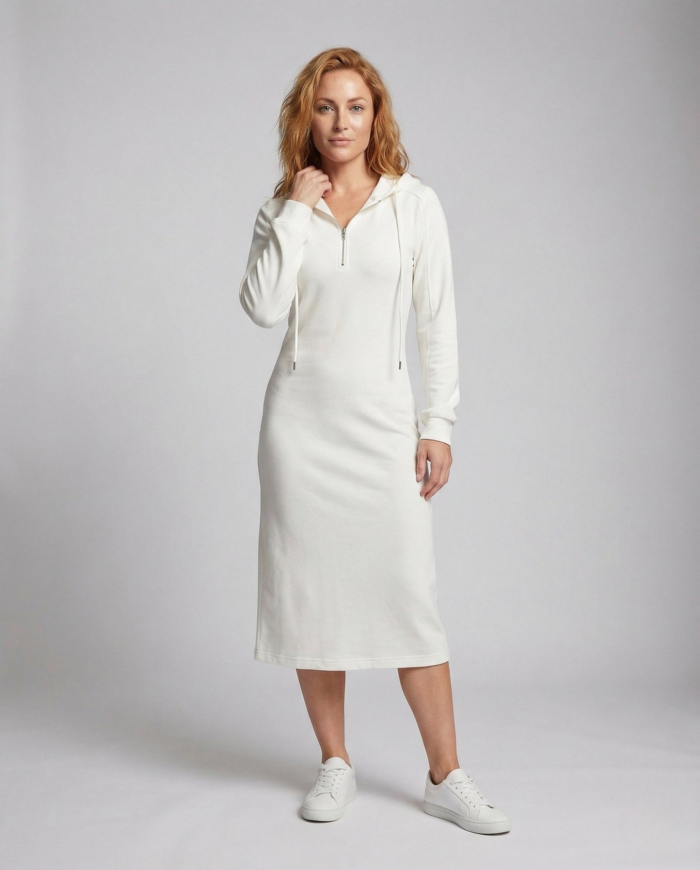 Abito Midi Donna in Jersey Manica Lunga - Brentozzi