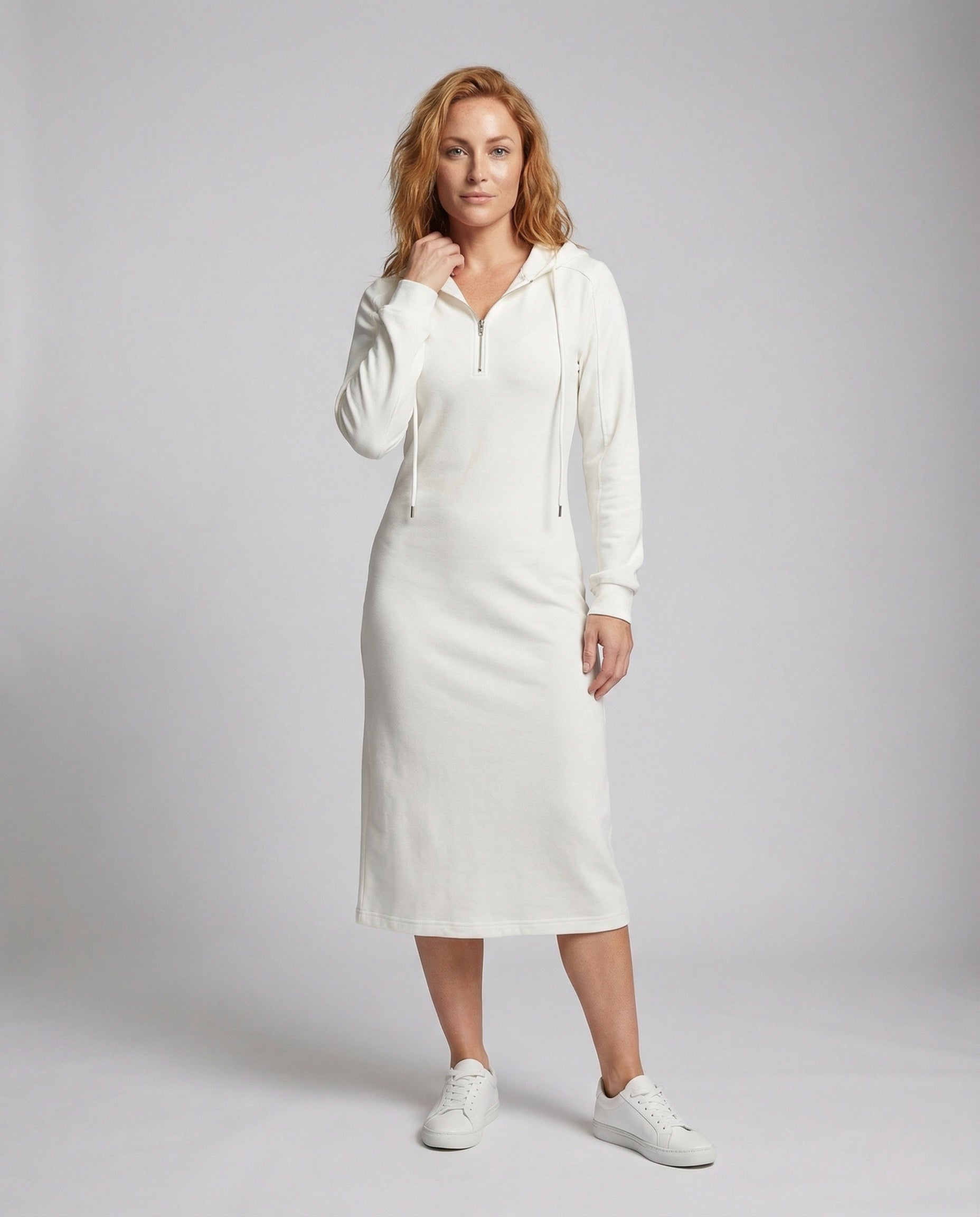 Abito Midi Donna in Jersey Manica Lunga - Brentozzi
