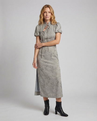 Abito Maxi Donna in Jacquard Collo Alto - Brentozzi