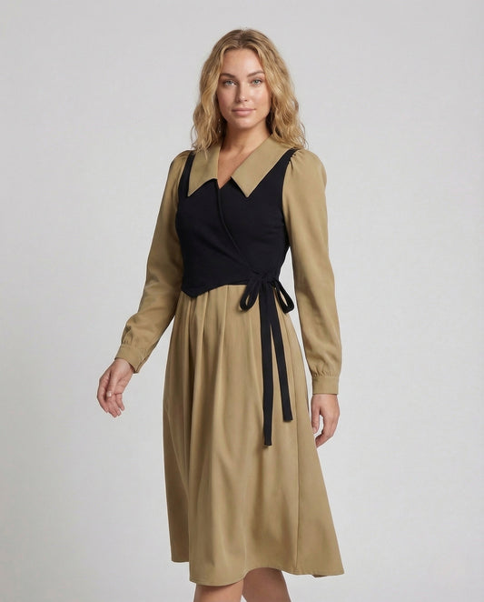 Abito Midi Donna Retrò con Bustier - Brentozzi