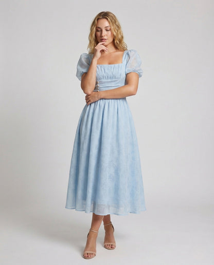 Abito Maxi Donna Vintage Scollo a Cuore - Brentozzi