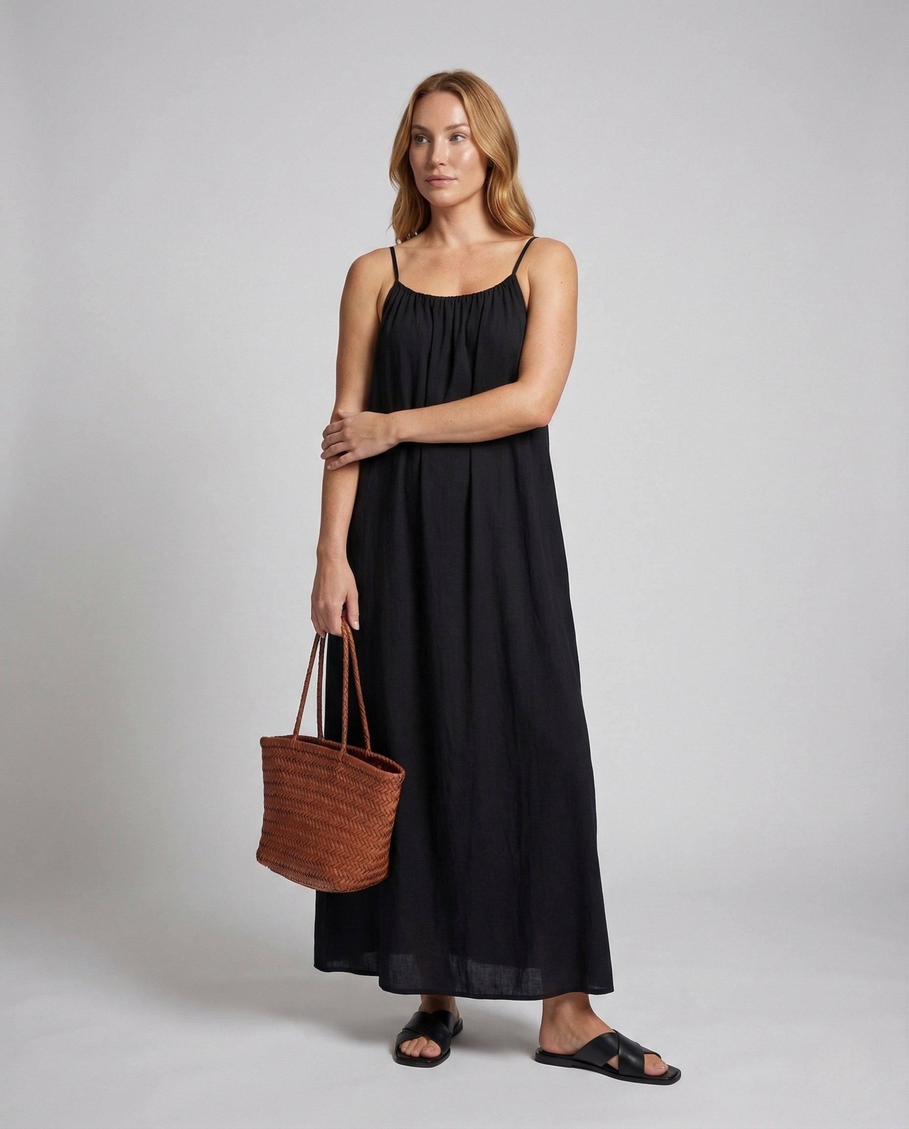Abito Kaftan Maxi Donna Spalline Sottili - Brentozzi