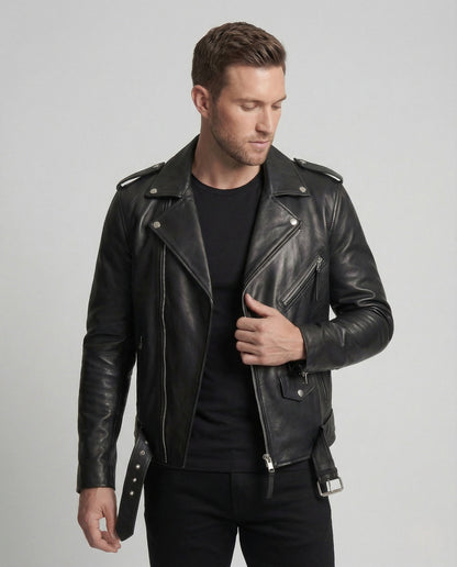 Giacca Uomo Roadster in Pelle Slim Fit - Brentozzi