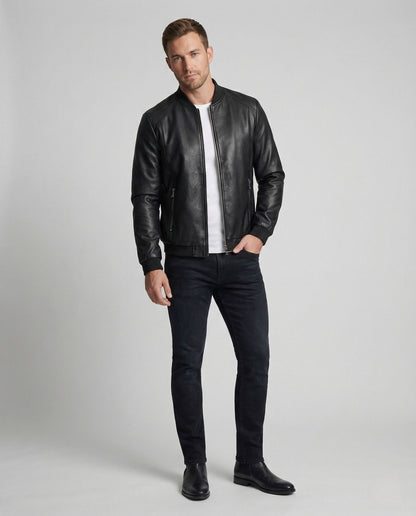 Giacca Bomber Uomo in Ecopelle Slim Fit - Brentozzi