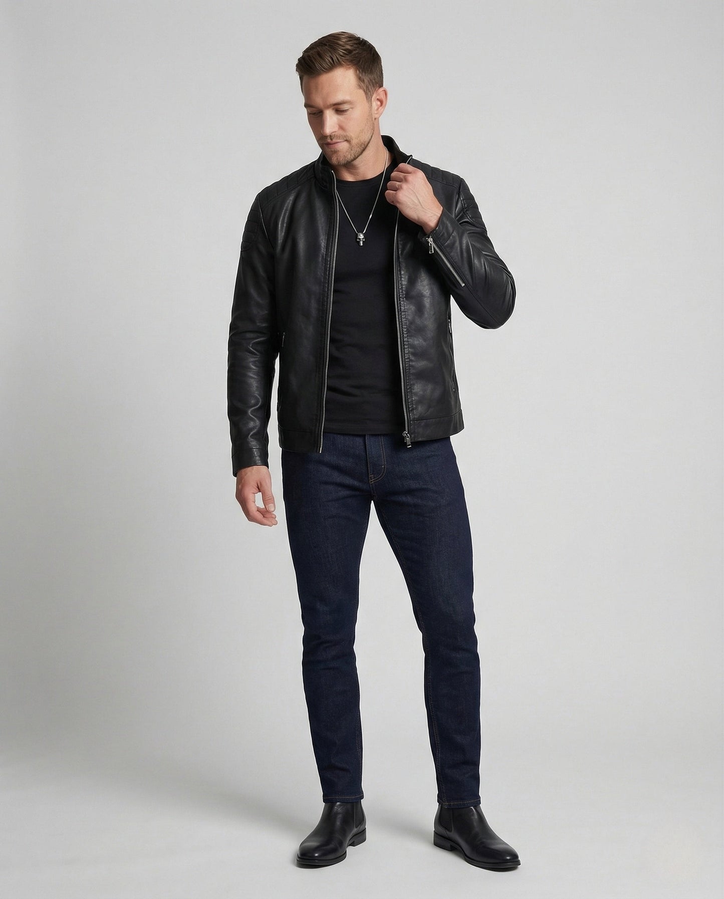 Giacca Uomo Effetto Pelle Leggera Trench - Brentozzi