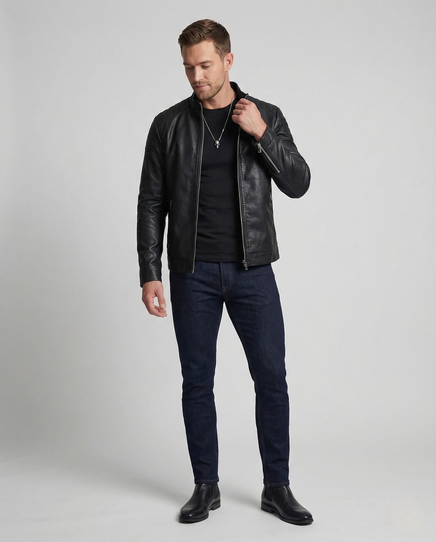 Giacca Uomo Effetto Pelle Leggera Trench - Brentozzi