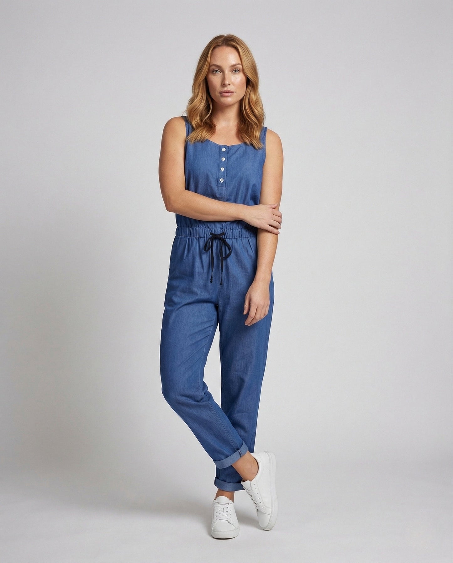 Tuta Donna Chambray con Coulisse Vita Regolabile - Brentozzi