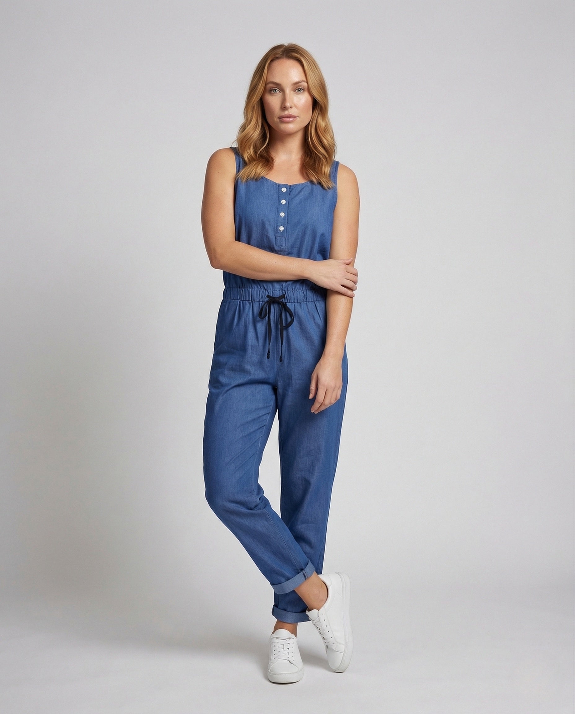 Tuta Donna Chambray con Coulisse Vita Regolabile - Brentozzi