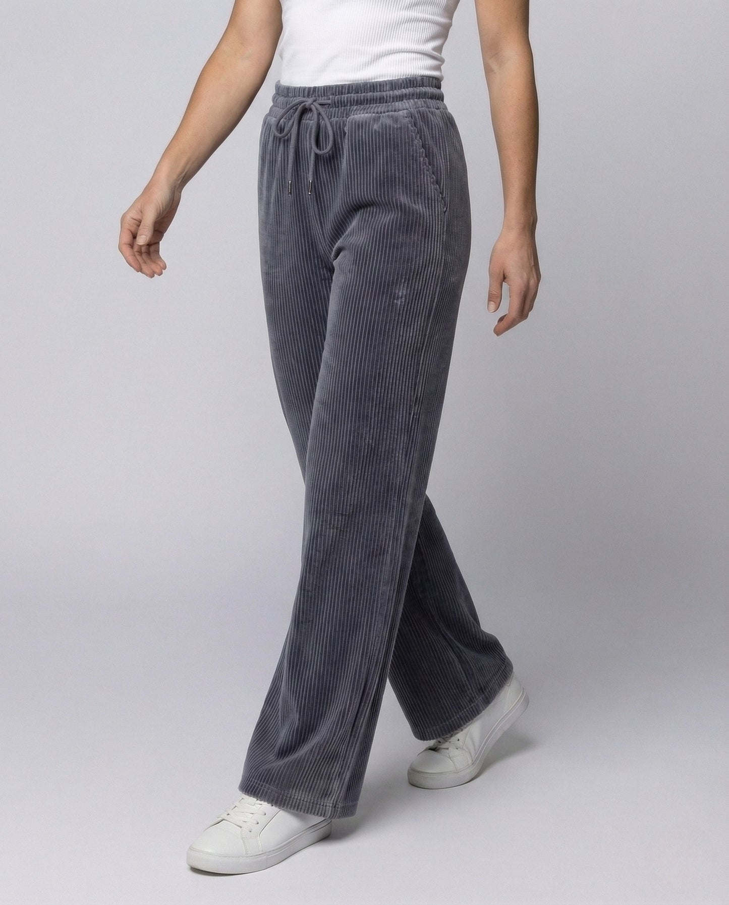 Pantaloni Palazzo Donna in Cotone Corda Vita Regolabile - Brentozzi