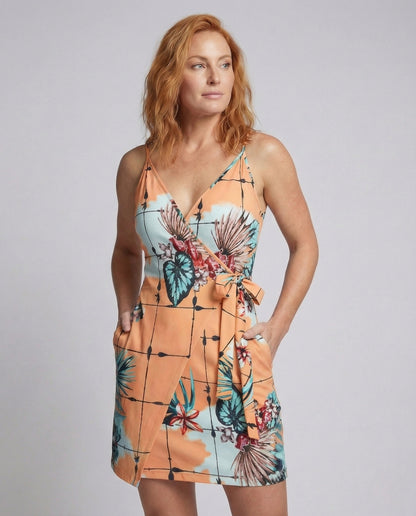Abito Minidress Donna Scollo Incrociato Spalline Sottili - Brentozzi