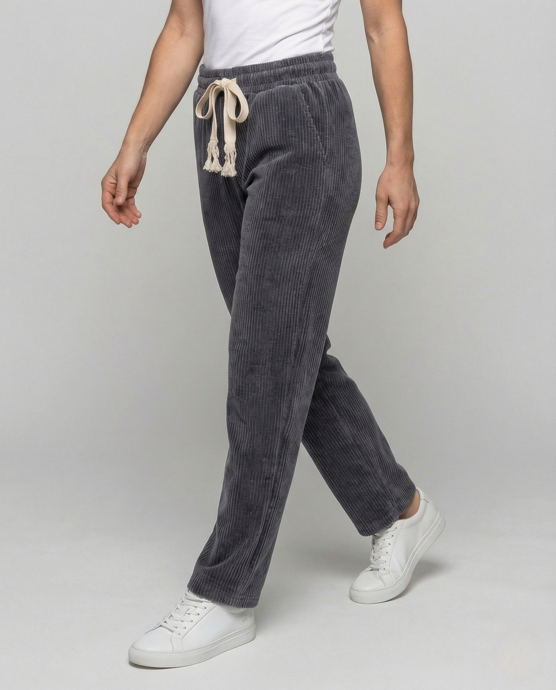 Pantaloni Lounge Donna in Maglia Costina con Coulisse - Brentozzi