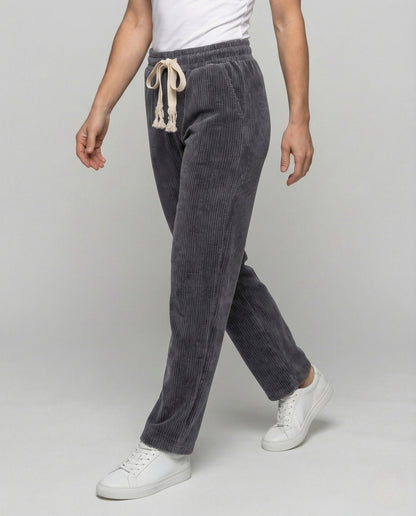 Pantaloni Lounge Donna in Maglia Costina con Coulisse - Brentozzi