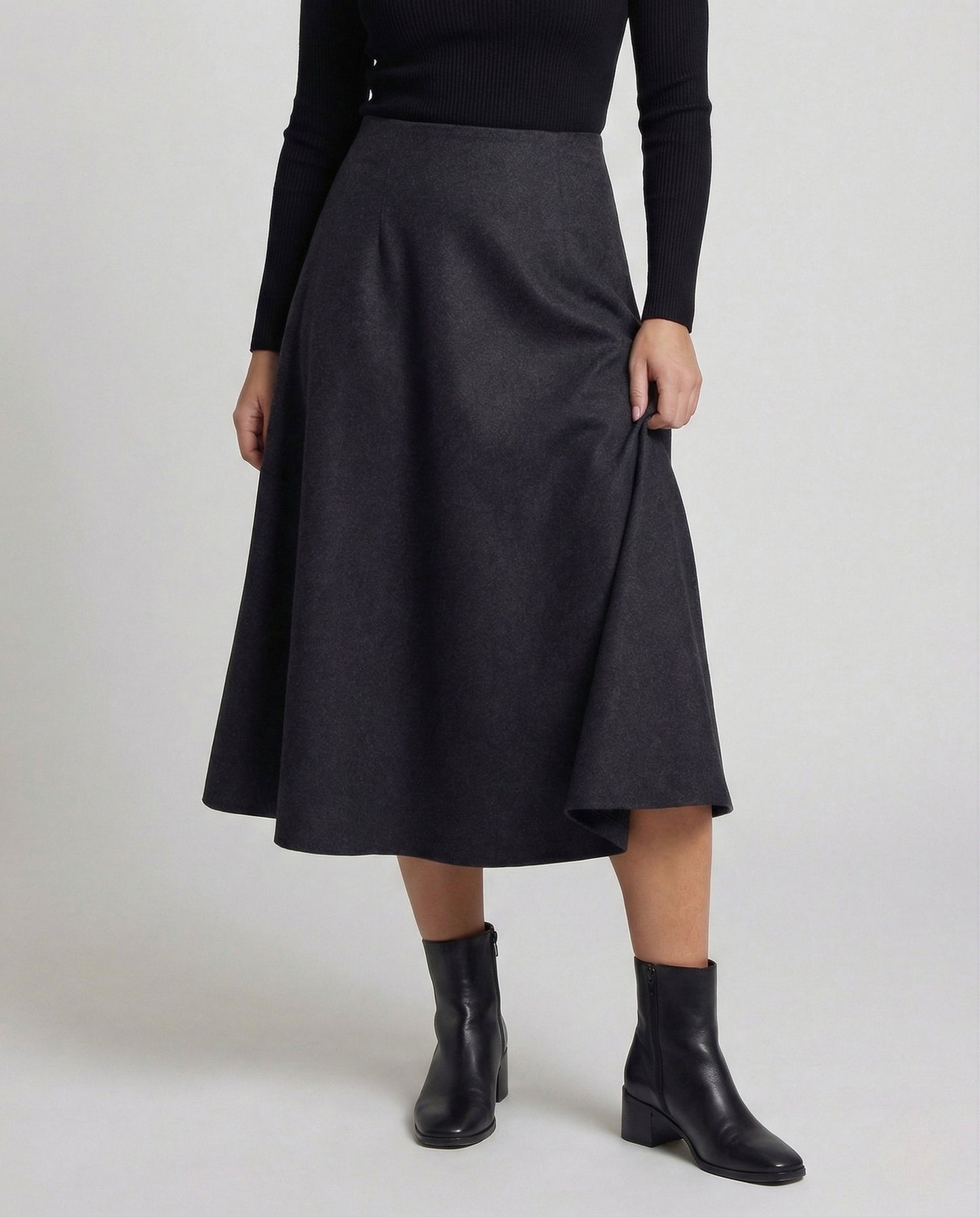 Gonna Maxi Donna in Misto Lana Svasata - Brentozzi