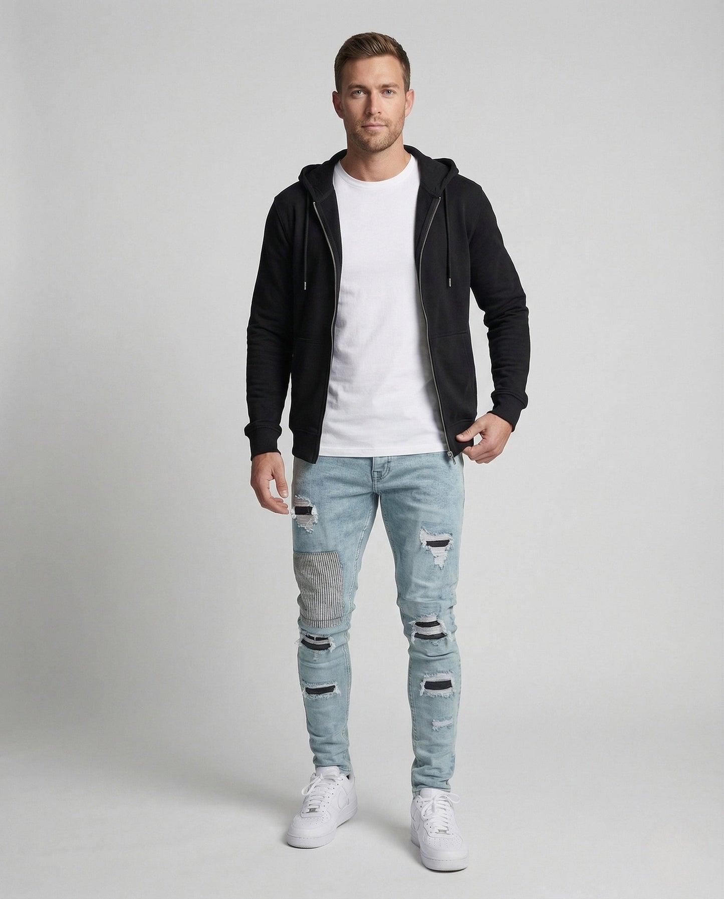 Jeans Uomo Slim Effetto Usurato - Brentozzi