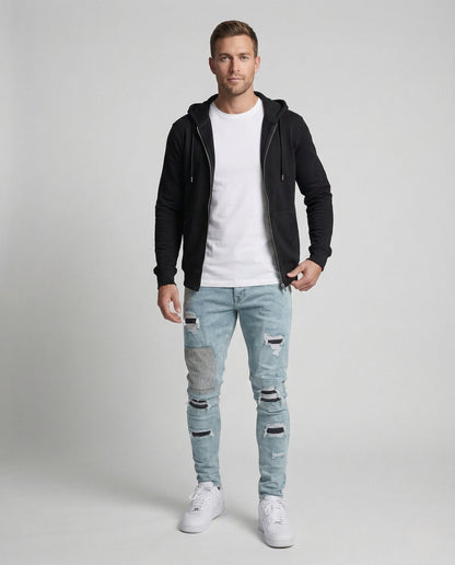 Jeans Uomo Slim Effetto Usurato - Brentozzi