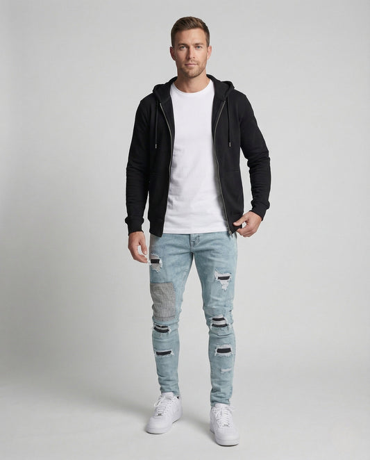 Jeans Uomo Slim Effetto Usurato - Brentozzi