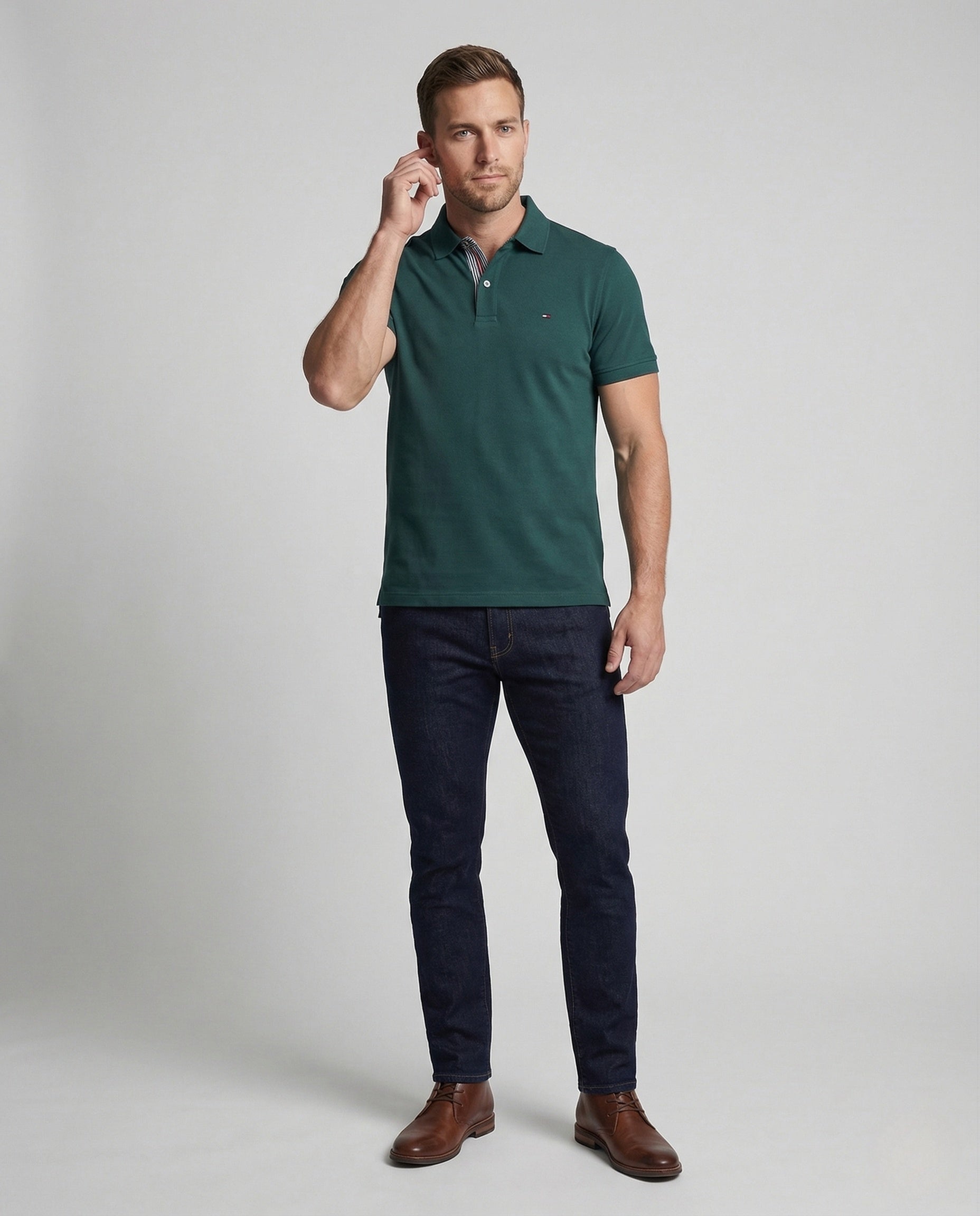 Polo Uomo Cotone con Bordo al Collo - Brentozzi