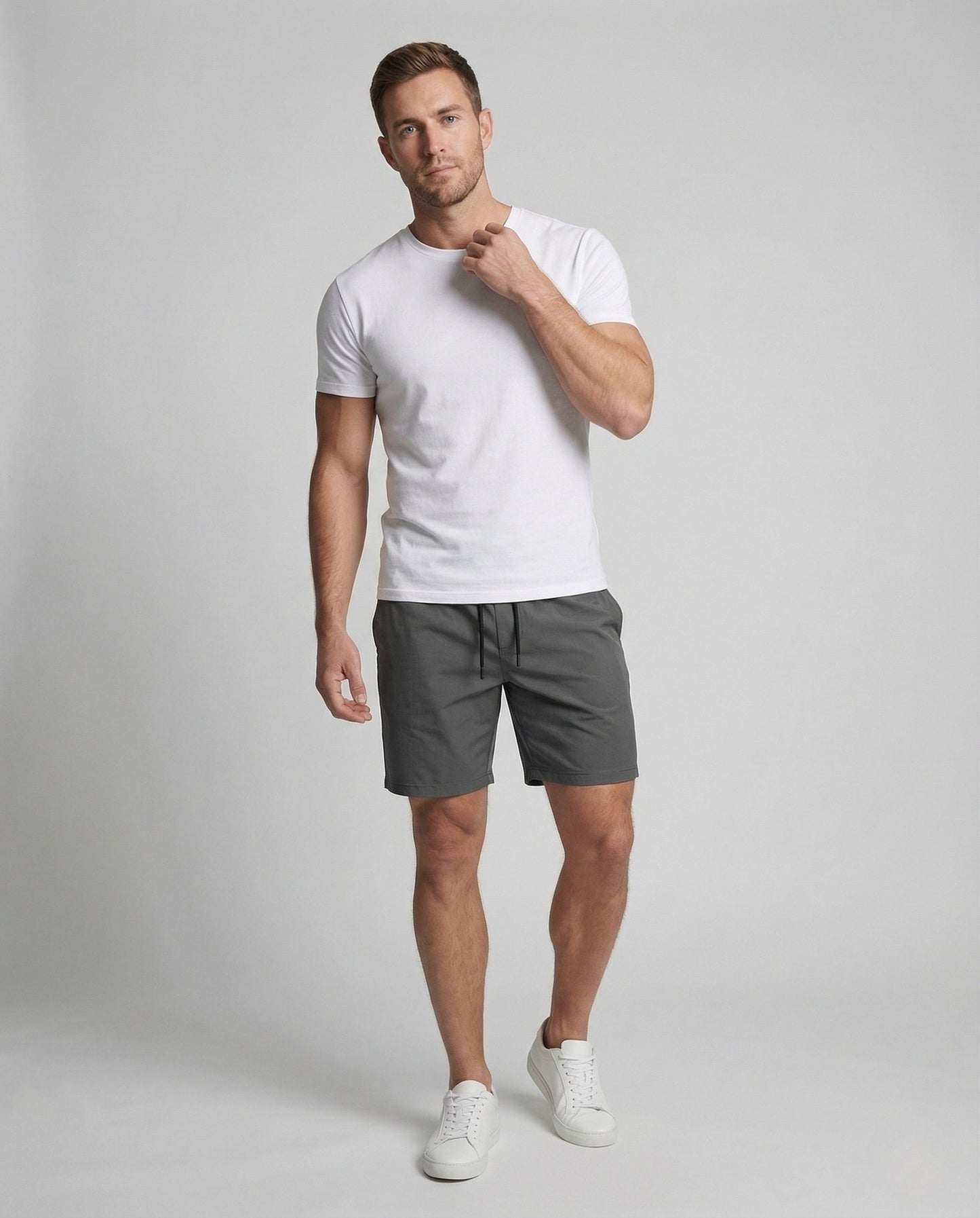 Pantaloncini Uomo Relax in Tessuto Elasticizzato Vita Elastica - Brentozzi