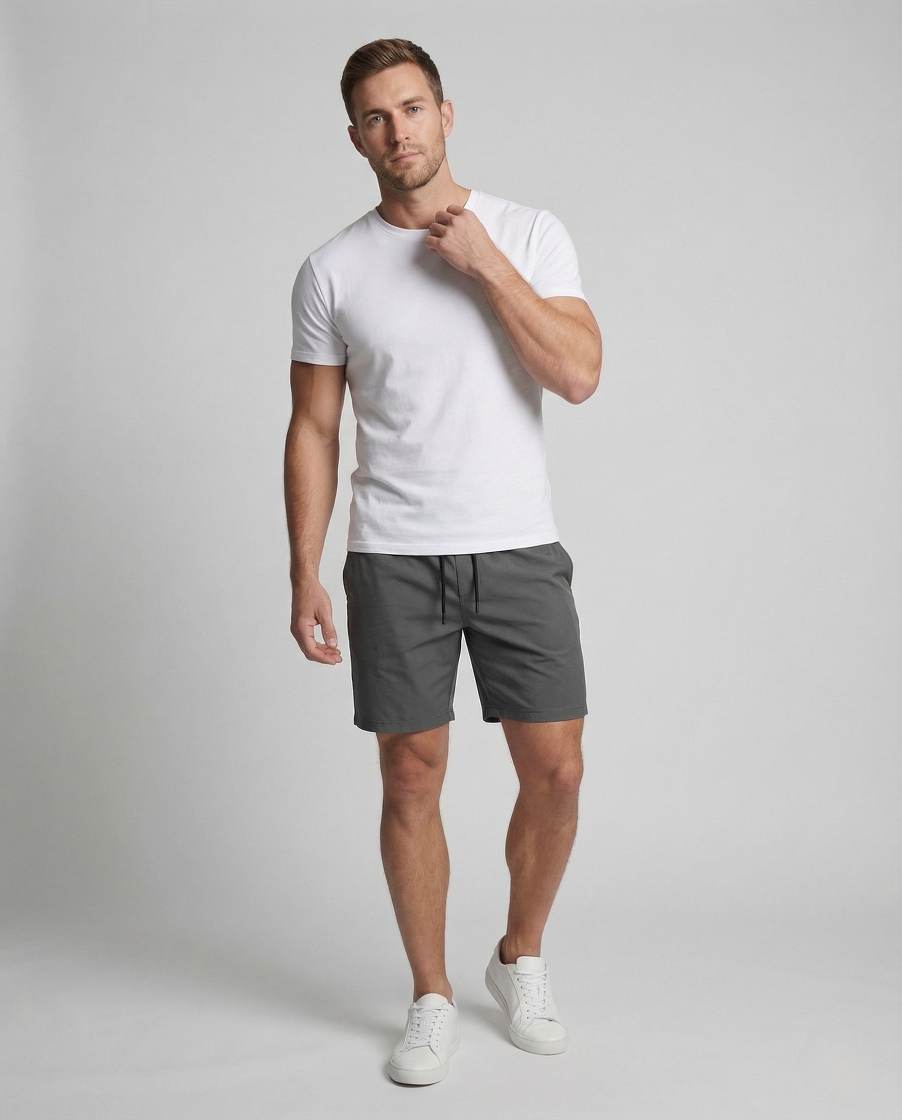 Pantaloncini Uomo Relax in Tessuto Elasticizzato Vita Elastica - Brentozzi