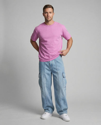 Pantaloni Cargo Uomo Jeans Ampi con Cavallo Basso - Brentozzi