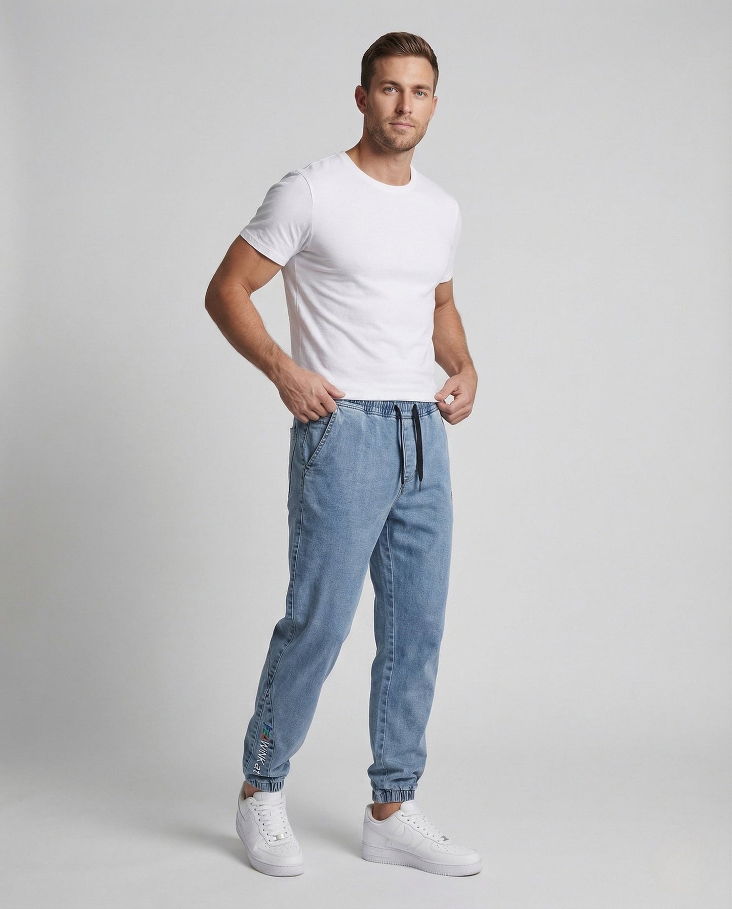 Jeans Jogger Uomo con Coulisse in Vita - Brentozzi