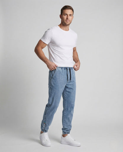Jeans Jogger Uomo con Coulisse in Vita - Brentozzi