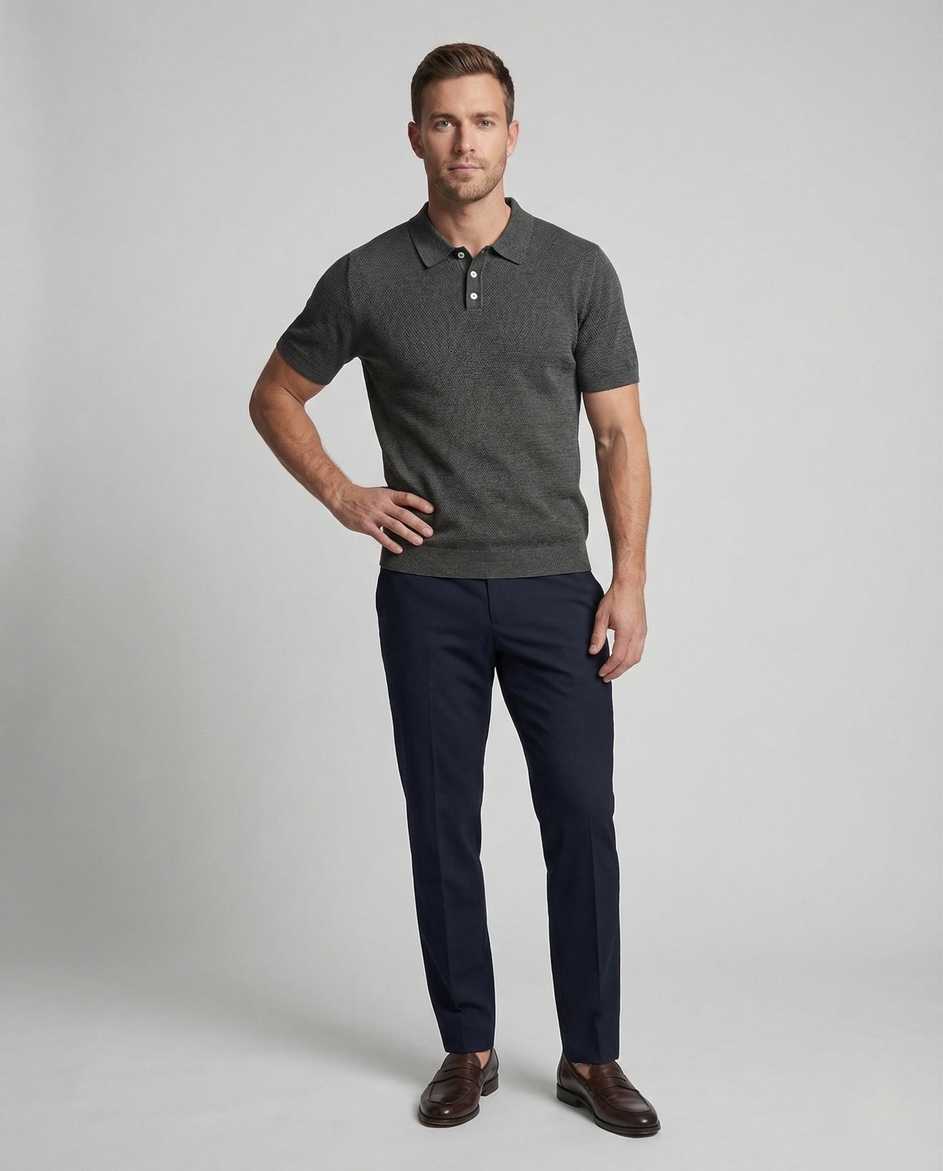 Polo Uomo in Maglia Manica Corta con Struttura - Brentozzi