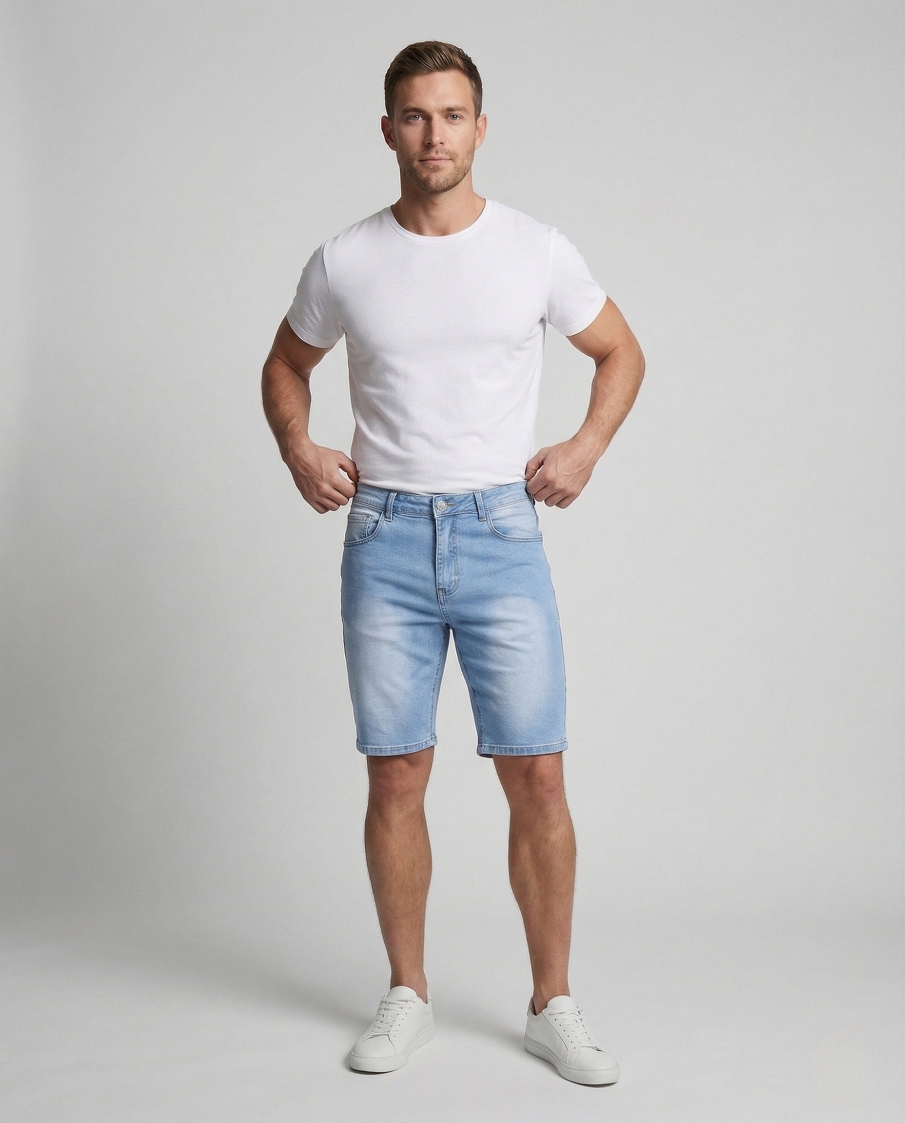Bermuda Jeans Uomo Slim Fit con Tessuto Elasticizzato - Brentozzi