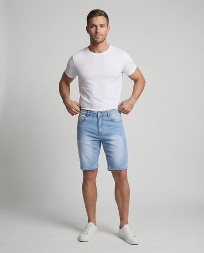 Bermuda Jeans Uomo Slim Fit con Tessuto Elasticizzato - Brentozzi