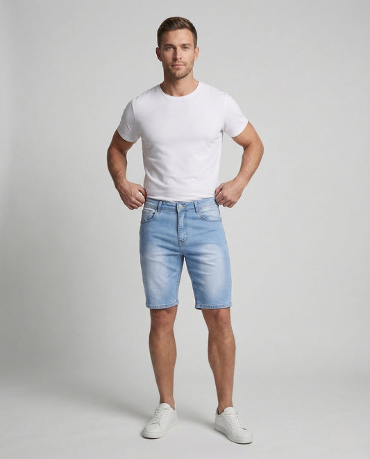 Bermuda Jeans Uomo Slim Fit con Tessuto Elasticizzato - Brentozzi