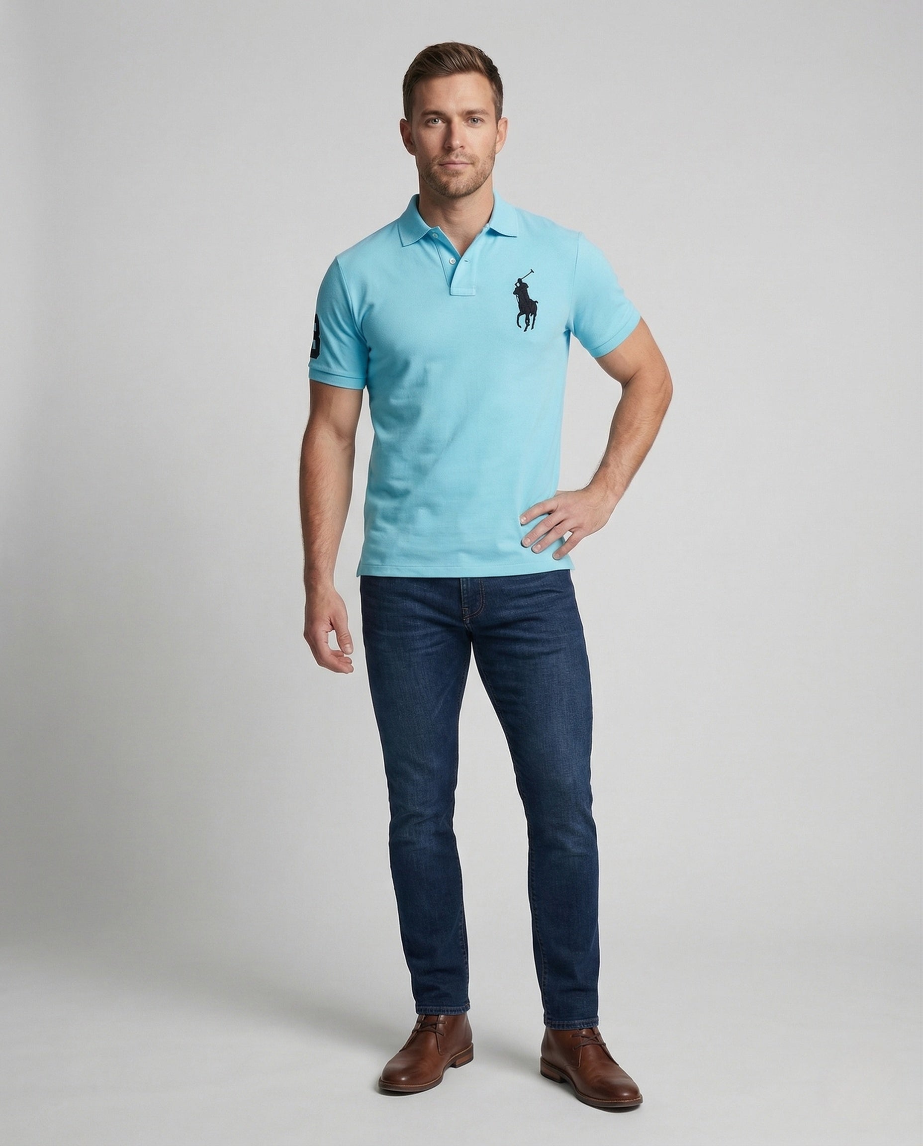 Polo Sportiva Uomo con Ricamo Slim Fit - Brentozzi