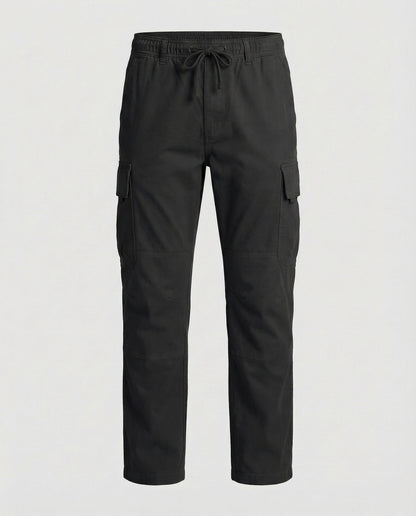 Pantaloni Cargo Uomo Tessuto Morbido con Coulisse Ampi