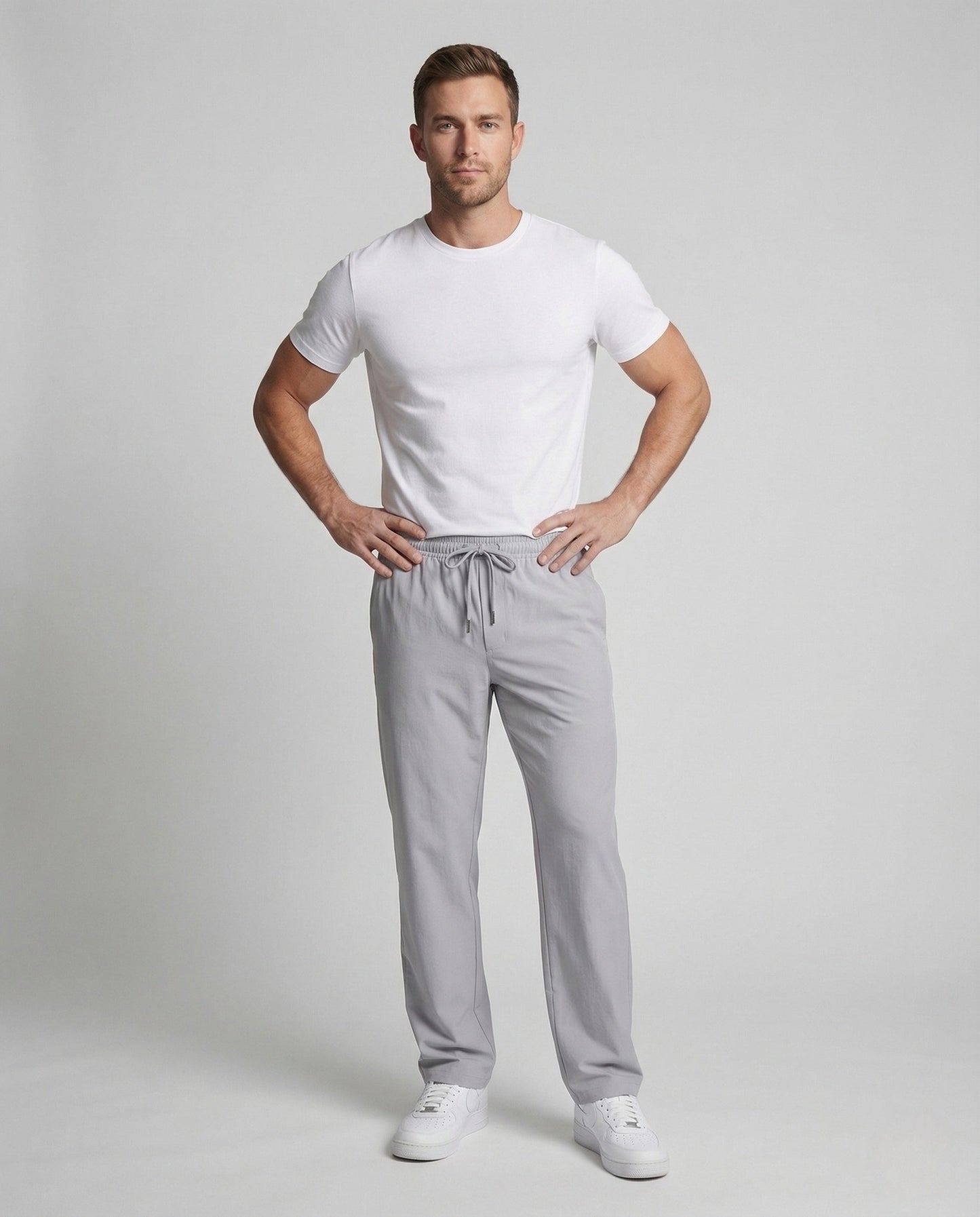 Pantaloni Uomo in Microfibra con Coulisse Casual - Brentozzi