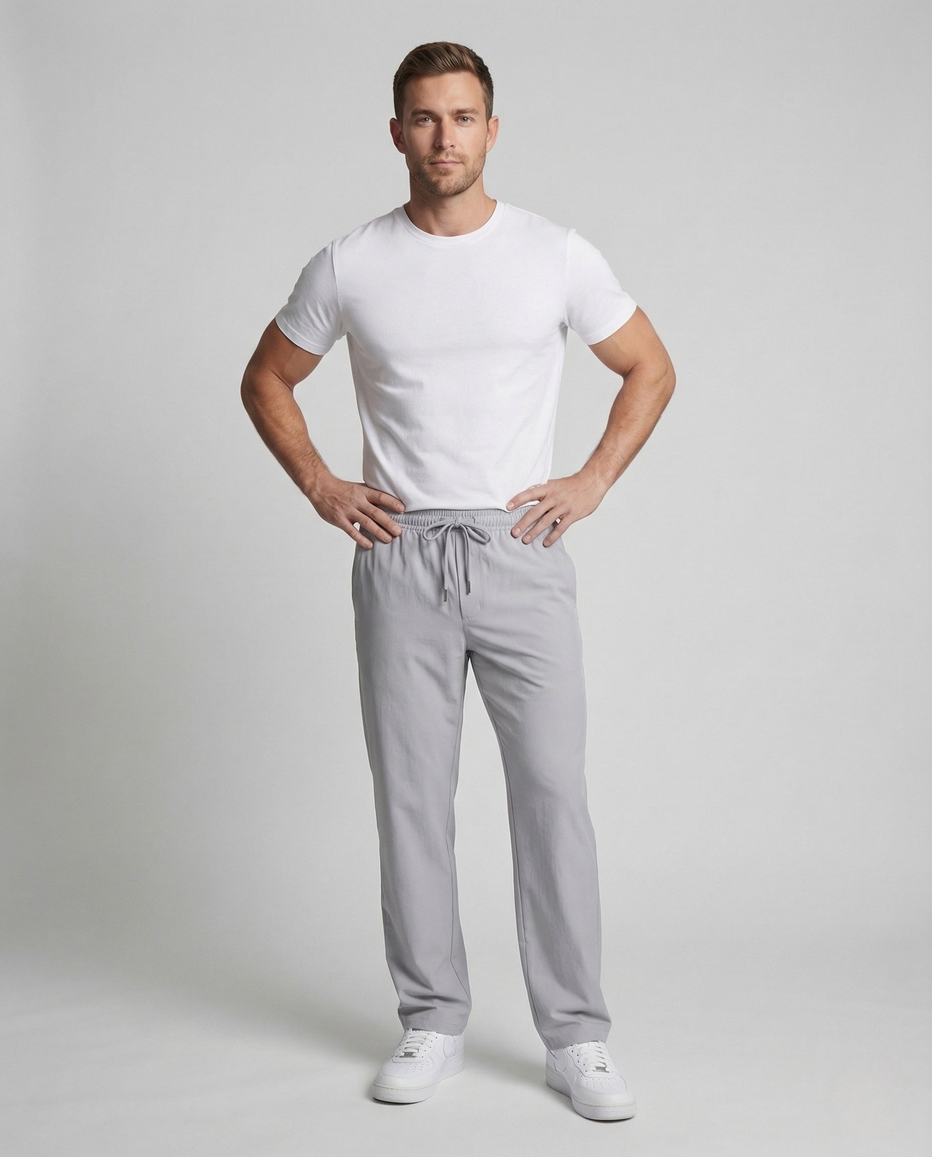 Pantaloni Uomo in Microfibra con Coulisse Casual - Brentozzi