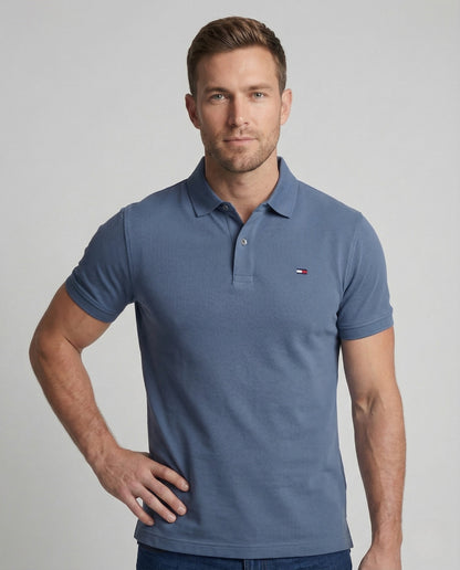 Polo Uomo in Piqué Collo Kent con Patch Logo - Brentozzi