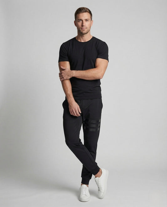 Pantaloni Jogging Uomo Slim Fit Vita Elastica e Bande - Brentozzi