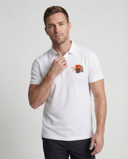 Polo Uomo con Stampa sulla Schiena Vestibilità Boxy - Brentozzi