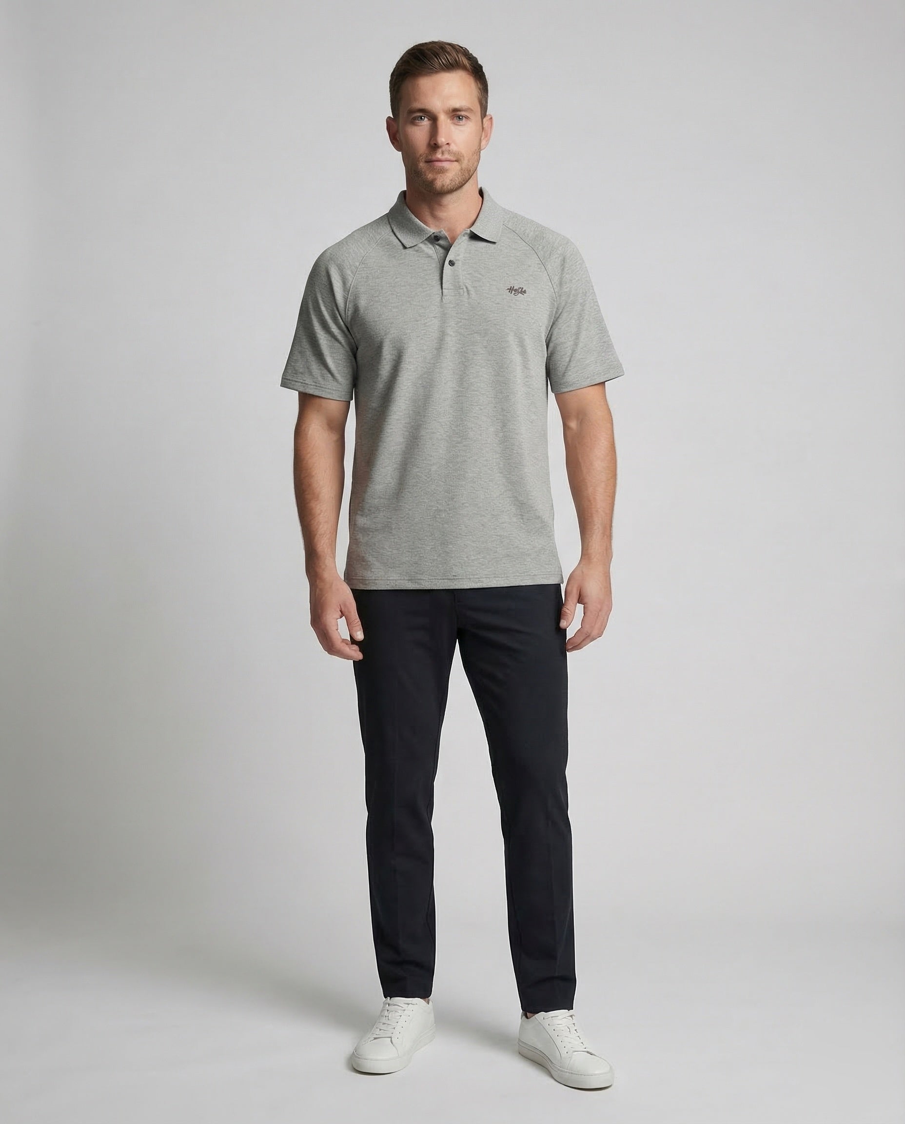 Polo Uomo Ampia Vestibilità con Maniche Raglan e Colletto Polo - Brentozzi
