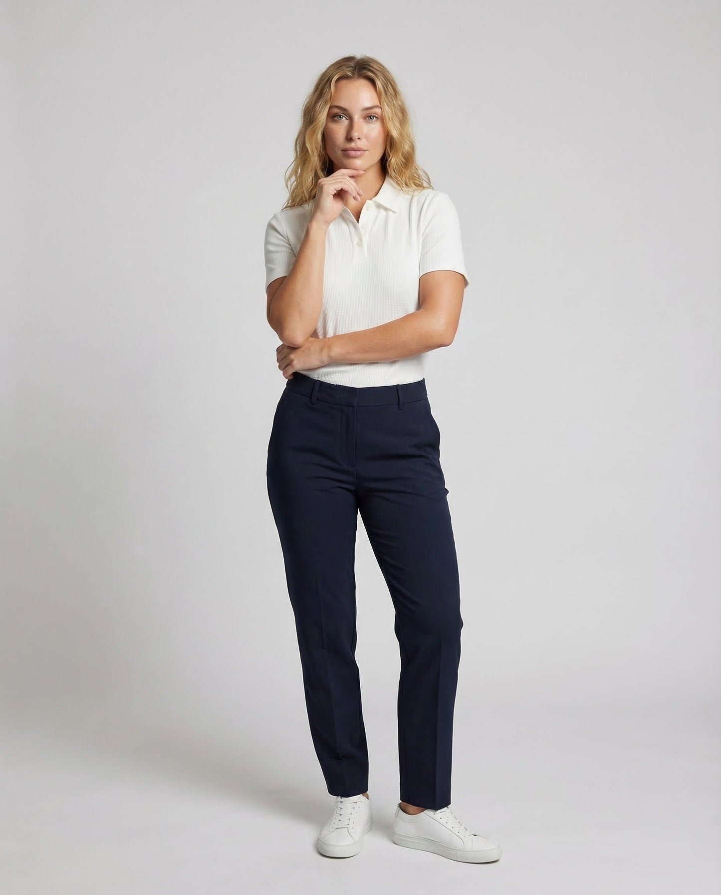 Polo Unisex in Cotone Misto con Colletto Kent Feinripp - Brentozzi