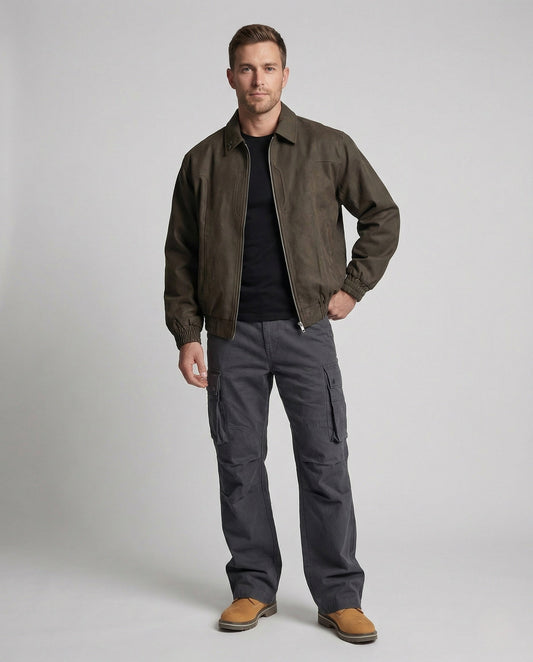 Pantaloni Cargo Uomo Canvas con Tasche Multiple - Brentozzi
